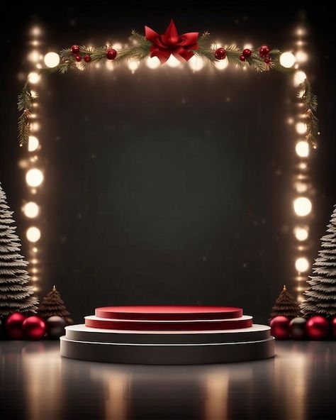 Photo christmas elegant and luxury podiu... | Premium Photo #Freepik #photo Christmas Podium, Podium Background, Christmas Elegant, Display Mockup, 21st Birthday Photoshoot, Product Presentation, Photo Christmas, About Christmas, Birthday Photoshoot