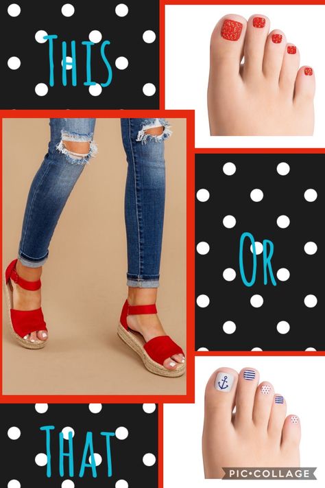 This or that Color Street pedicure game brazillionaire vs ship ship hooray Color Street Pedicure, Street Nails, Pedicures, Color Street Nails, Color Street, Nails, Color