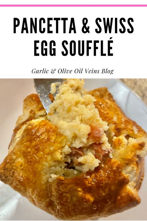 Egg Souffle, Cheese Soufflé, Eggs Dinner, Cheese Souffle, Bacon And Cheese, Egg Dishes, Garlic Olive Oil, Egg Dish, Brunch Ideas