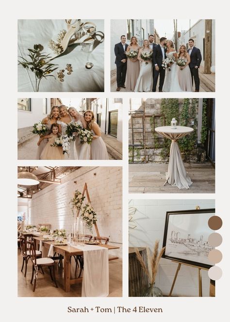 Need some fall wedding inspiration? Check out this Wedding mood board from Sarah and Tom's Wedding at the 4 Eleven.🕊 Photography @elisabethannephoto Videographer @fernandezfilms19 Venue @4elevenfw Accommodations @kimpton Planner @integrityevents.design DJ @djadammorgan Caterer @tcpcatering Cake @sugarbeesweets Bar @dfwbartending Florist @Allthatglam.events Hair & Makeup @baleighkerrmakeup Linens @amlinenrental Furniture Rentals @bleuluxuryrentals Fall Wedding Inspiration, Wedding Inspiration Fall, Wedding Mood Board, Wedding Mood, The 4, Fall Wedding, Florist, Mood Board, Hair Makeup