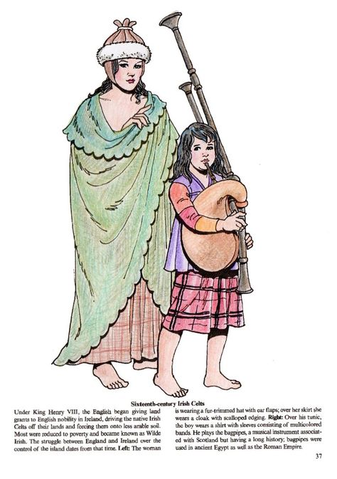 Celtic Fashions -Tom Tierney Tom Tierney Celtic Fashions, 16th Century Clothing, Celtic Fashion, Tom Tierney, Celtic Clothing, Irish Clothing, Ancient Ireland, Celtic Warriors, Historical Illustration