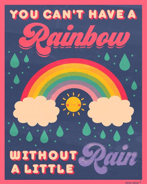 Rainbow Illustration Design, Pride Signs, Rain And Rainbow, Quote Doodles, Rainbow Graphic Design, Umbrella Project, Teen Posters, Rainbow Quotes, Maple Leaf Logo