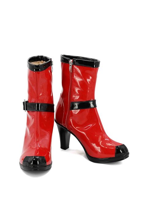 Deadpool Cosplay Female Version Boots Cosplay Shoes_2 Fire Shoes, Deadpool Cosplay, Red Costume, Cosplay Boots, Halloween Costume Accessories, Cosplay Shoes, Super Hero Costumes, Long Boots, Mens Costumes