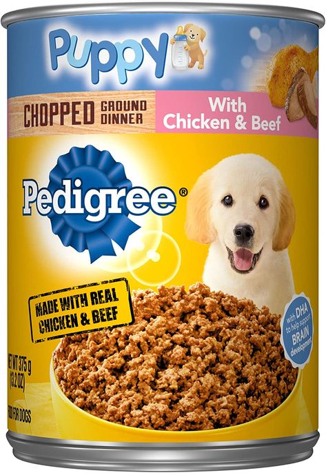 Dinner With Chicken, Pedigree Dog Food, Puppy Formula, Chicken And Beef, Pedigree Dog, Basic Dog Training, Canned Dog Food, Wet Dog, Complete Nutrition