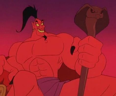 Jafar Genie, Animated Villains, Marwan Kenzari, Snake Staff, Jafar Aladdin, O Maskara, Aladdin 1992, Villain Era, Punk Disney