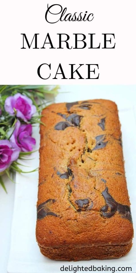 Looking for an easy marble cake recipe made completely from scratch? Then this recipe is perfect for you! #dessert #baking Easy Marble Cake Recipe, Eggless Marble Cake, Baking Chocolate Recipes, Marble Cake Recipe, Cake Recipe From Scratch, Chocolate And Vanilla Cake, Eggless Chocolate Cake, Marble Cake Recipes, Eggless Cake Recipe