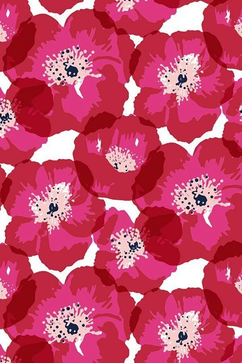 Wallpaper Floral, Pink Floral Pattern, Iphone Backgrounds, Flowers Pink, Super Ideas, Red Poppies, Art And Illustration, Pink Wallpaper, Phone Backgrounds