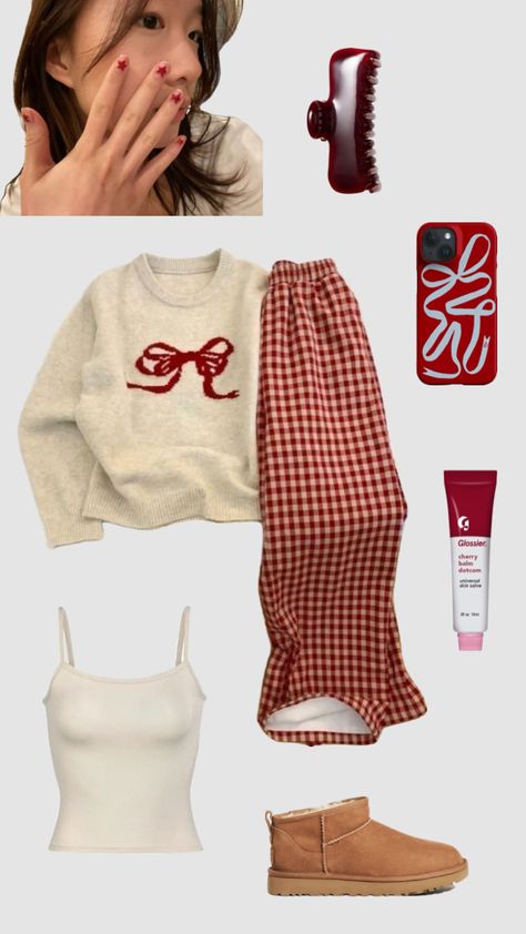 #outfitinspo #cozy #pajamas #uggs #skims #red #bows #fyp Ugg Pajamas, Cozy Pajamas, Streetwear Fashion Women, Chainsaw Man, Comfy Outfits, Cute Casual Outfits, Chainsaw, Fashion Women, Streetwear Fashion