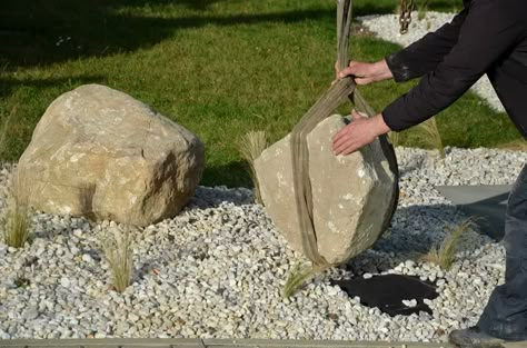 Tricks to Move Large Rocks by a Single Person | Hunker Diy Rock Garden, Garden Landscaping Ideas, Perennial Gardens, Rock Garden Design, Building A Fence, Landscaping With Large Rocks, Front House Landscaping, Garden Yard Ideas, Painting Furniture Diy