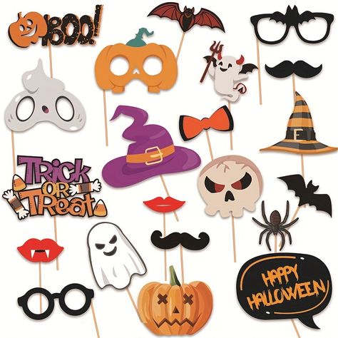 Faster shipping. Better service,diy halloween decorations Fancy Party Decorations, Halloween Photobooth, Photo Booth Decorations, Halloween Photo Booth Props, Halloween Theme Birthday, Halloween Fotos, Scary Bat, Halloween Photo Booth, Carnival Decorations