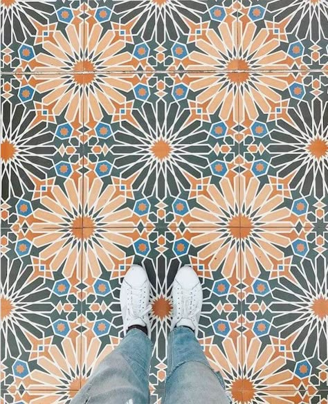 Pattern Curator, Floor Inspiration, Abuja Nigeria, Tiles Mosaic, Flooring Inspiration, Tile Inspiration, Summer Hot, Colour Orange, Beautiful Tile