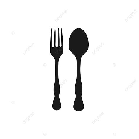 Spoon And Fork Logo, Spoon Clipart, Kitchen Vector, Vector Kitchen, Sendok Dan Garpu, White Restaurant, Watercolor Circles, Spoon Knife, Food Logo Design