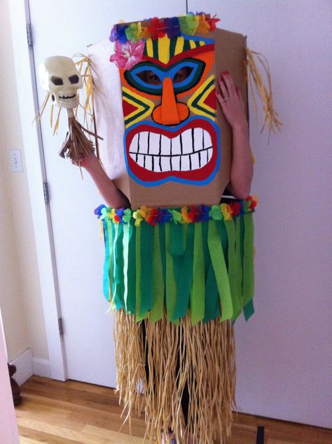 Cardboard Tiki, Tiki Costume, Buffet Party, Fun Diy Craft Projects, Yw Activities, Jimmy Buffet, Wilde Westen, October Halloween, Flamingo Party