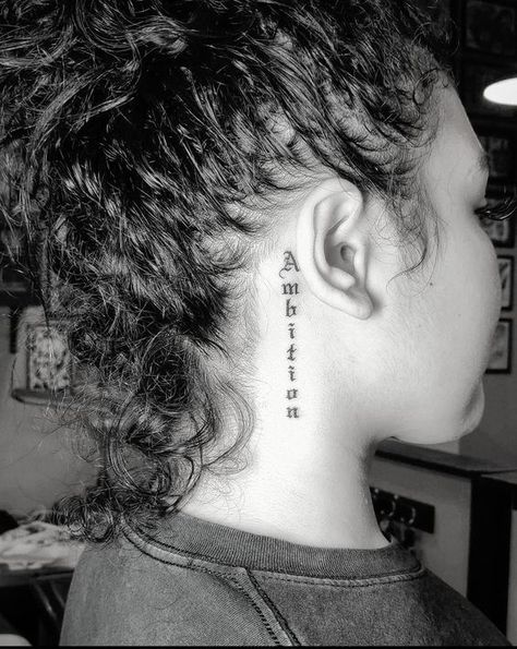 Down Neck Tattoos Women, Side Throat Tattoos Women, Simple Side Neck Tattoos For Women, Side Neck Tattoos Women Ideas Words, Tattoo Side Of Neck, Nek Tattoo Woman, Small Neck Tattoos For Women Side, Neck Tattoos Women Side Words, Best Neck Tattoos For Women