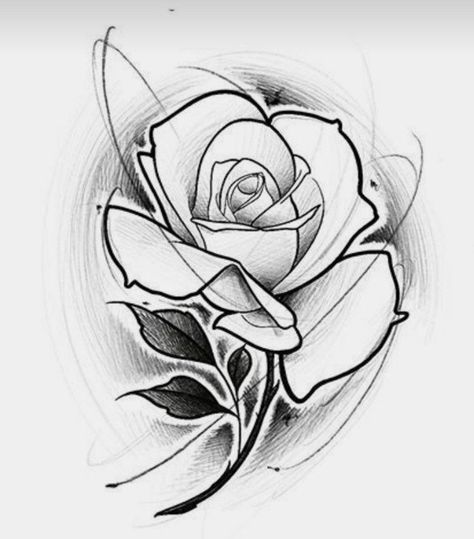 Abstract Rose Tattoo Design, Sketch Rose Tattoo, Abstract Rose Tattoo, Rose Tattoo Flash, Ink Tattoo Design, Rose Tattoo Stencil, Simple Rose Tattoo, Red Tattoo Ideas, Red Ink Tattoo