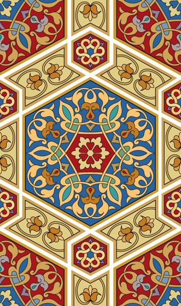 Islam Pattern, Islamic Motifs, Persian Art Painting, Motif Art Deco, Islamic Patterns, Islamic Calligraphy Painting, Arabic Pattern, Islamic Art Pattern, Iranian Art