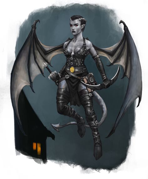 Female Gargoyle, Winged Characters, Gargoyles Characters, Tiefling Female, Gargoyles Art, Tiefling Bard, Winged People, Fantasy Demon, Roleplay Characters