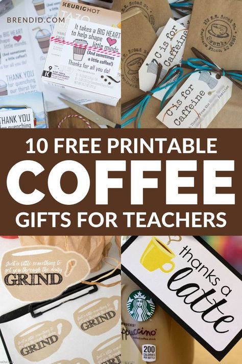 These easy teacher gift ideas are perfect for holidays, the end of year, teacher appreciation week, and back to school. Each comes with a free printable and a perfect for coffee lovers everywhere! #coffeetime #giftguide #teacherappreciationgiftideas Back To School Cards For Teachers, Teacher Coffee Gifts, Easy Teacher Gifts, Teacher Gift Ideas, Teacher Appreciation Printables, Coffee Gifts Card, Gifts For Teacher, Teacher Gift Tags, Star Students