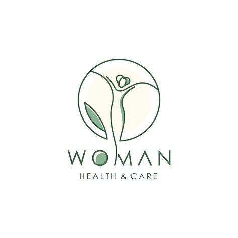 Health And Beauty Logo Design, Womens Health Logo, Woman Icon Logo, Health And Wellness Logo Design, Women Logo Design Ideas, Self Care Logo, Health Logo Ideas, Health And Beauty Logo, Wellness Logo Design Inspiration