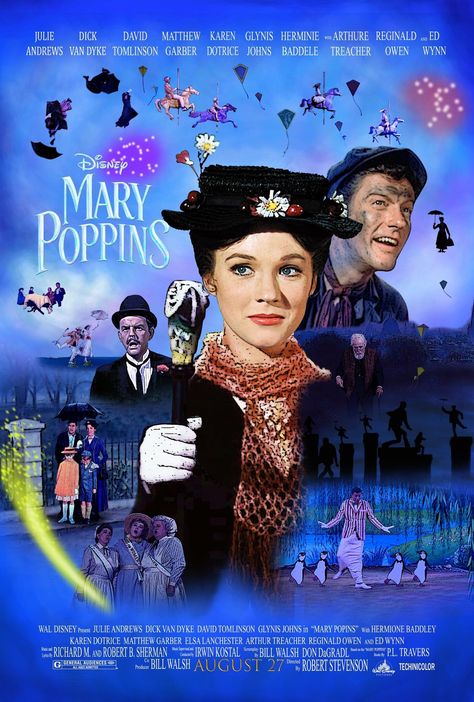 Julie Andrews Movies, David Tomlinson, Mary Poppins Movie, Glynis Johns, Mary Poppins Party, Mary Poppins 1964, Disney Presents, Classic Disney Movies, Julie Andrews