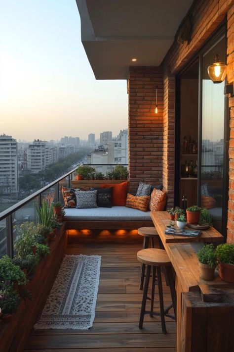 Got a long and narrow balcony? These 25 balcony ideas show you how to style small balcony ideas apartment, balcony design for apartment, and small narrow balcony ideas apartment with smart layouts and stunning decor. From custom benches, balcony rail planter ideas, and cozy lighting to stylish terrace decor and modern balcony design, this setup is packed with inspiration. Visit the site & save this pin! Rail Planter Ideas, Narrow Balcony Ideas Apartment, Narrow Balcony Ideas, Plants In Balcony, Long Balcony, Modern Balcony Design, Narrow Balcony, Balcony Designs, Beautiful Balcony