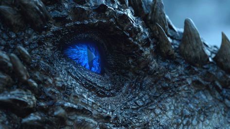 blue dragon eye #Dragon #Dragon Game of Thrones Game of thrones Night King King of the night #1080P #wallpaper #hdwallpaper #desktop Watchers On The Wall, Walker Wallpaper, Inheritance Cycle, Dragon Glass, Game Of Thrones Dragons, Ice Dragon, White Walker, Night King, Gra O Tron