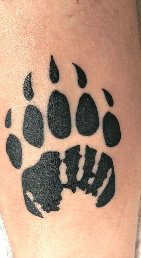 Brother Bear Tattoo Design Images (Brother Bear Ink Design Ideas) Bear Print Tattoo, Tattoo Ideas Brother, Brother Bear Tattoo, Bear Paw Tattoo, Bear Tattoo Ideas, Bro Tattoos, Grizzly Bear Tattoos, Bear Claw Tattoo, Bear Paw Tattoos