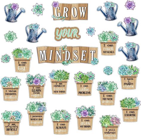 Growth Mindset Classroom Decor, Classroom Posters Elementary, Garden Theme Classroom, Mindset Bulletin Board, Growth Mindset Bulletin Board, Growth Mindset Classroom, Bulletin Board Sets, Classroom Decor Themes, Flower School