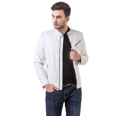 White Leather Jacket Men, White Leather Jacket Outfit Men, White Leather Jacket Outfit, Man Leather Jacket, Men Leather Jacket, Leather Jacket Outfit Men, Grooms Men, Leather Garments, Reception Outfit