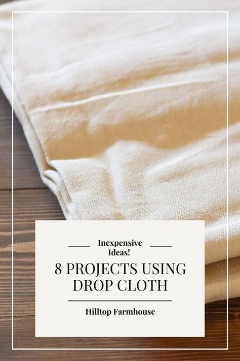 Drop Cloth Quilt, Drop Cloth Tablecloth Diy, Drop Cloth Tablecloth, Cloth Projects, Drop Cloth Projects, Diy Tablecloth, Simple Sewing Tutorial, Diy Placemats, Canvas Drop Cloths