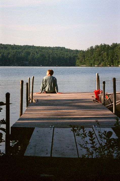 Sitting on the dock of the...lake Sitting On The Dock Of The Bay, Sitting By The Beach, Airbnb Photos, English Drawing, Dock Worker, Grad Picture Ideas, Boston Poster, Dock Lake, Dock Of The Bay