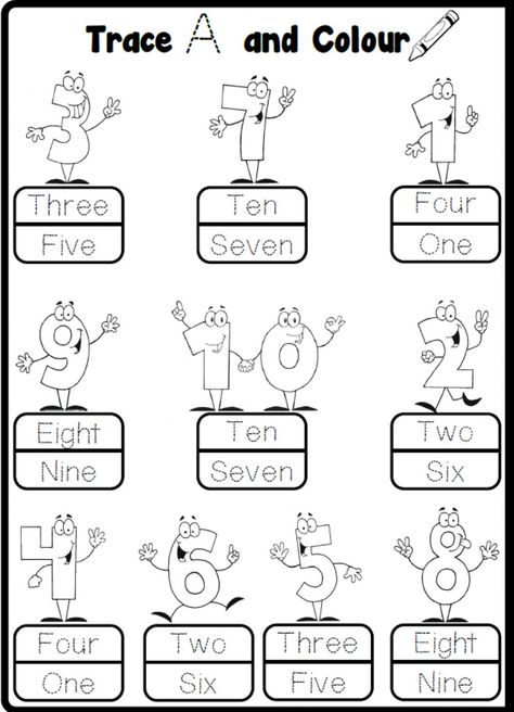 Number English Worksheet, Activity About Numbers, Numbers 1-10 Activities, Number 1-10 Activities For Preschool, Number Words 1-10, Numbers Words Worksheets, Numbers English Worksheet, Numbers Worksheet For Kindergarten, Activity Numbers