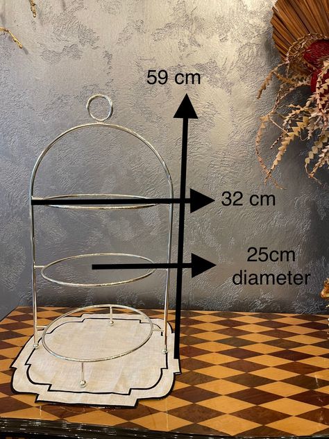 2-tiers stand where you can present your dinner plates - 2 tiers dinner plate stand 3 Tier Stand, Dining Table Accessories, Calligraphy Art Print, Plate Stand, Steel Gifts, Tiered Stand, Plate Stands, Food Decoration, Fruit Basket