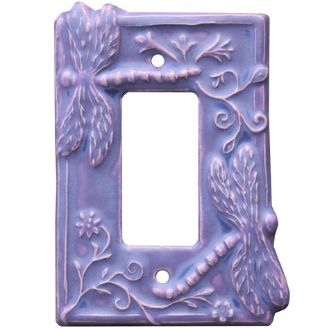 THESE ARE MADE TO ORDER. I DO NOT HAVE THEM IN STOCK. * RECESSED on the back to fit properly * SCREWS come with plate * LARGER than the standard plastic plates view more COLORS at : www.HoneybeeCeramics.com Aesthetic Outlet Covers, Ceramic Light Switch Cover, Ceramic Light Switch Plate, Lavender Glaze, Unique Room Decor, Aesthetic Items, Switch Socket, House Accessories, Light Switch Plate