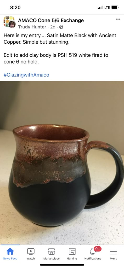 Glaze On Dark Clay, Amaco Satin Matte Glaze, Amaco Ancient Copper, Ancient Copper Glaze Combinations, Pottery Glaze Recipes, Classy Crafts, Pottery Glaze Combinations, Pottery Glazing Ideas, Clay Glazing