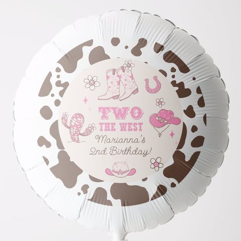 Two the West Cowgirl pink brown 2nd birthday party 2nd Birthday Party, Birthday Party Balloon, Free Birthday Invitations, Free Birthday Invitation Templates, 2nd Birthday Parties, Free Birthday Stuff, Party Balloons, 1st Birthday Parties, Pink Brown