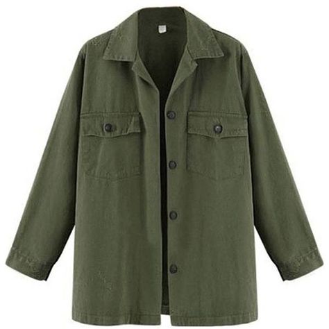 Plus Size Pocket Casual Turn Down Collar Women Loose Jacket (£13) ❤ liked on Polyvore featuring outerwear, jackets, newchic, green jacket, lapel jacket, loose jacket, print jacket and pattern jacket Green Denim Jacket, Plus Size Jackets, Pattern Jacket, Loose Jacket, Pocket Blouse, Chic Coat, Embellished Jacket, Lapel Jacket, Plus Size Outerwear