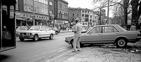 London 70s, 1980s Britain, German Hospital, Stamford Hill, 80s Cars, Stoke Newington, Historic London, Hackney London, Cars Uk