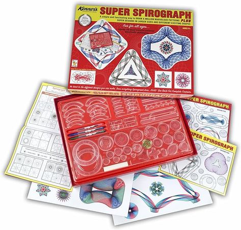 Spirograph Super Spirograph Jumbo Set Original Spirograph, Principles Of Art, Fisher Price Toys, Retro 1, Activity Kits, Storage Tray, Drawing Set, Retro Toys, Arts And Crafts Supplies