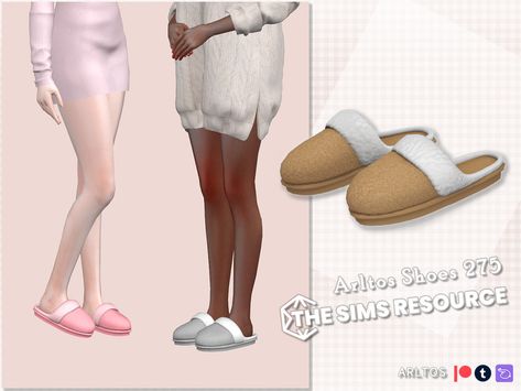 The Sims Resource - Winter slippers Female Sims 4 Cc Shoes Female, Female Sandals, Sims 4 Tsr, Cc Shoes, Sims 4 Cc Shoes, Sims 4 Teen, Sims 4 Dresses, Sims Four, Winter Slippers