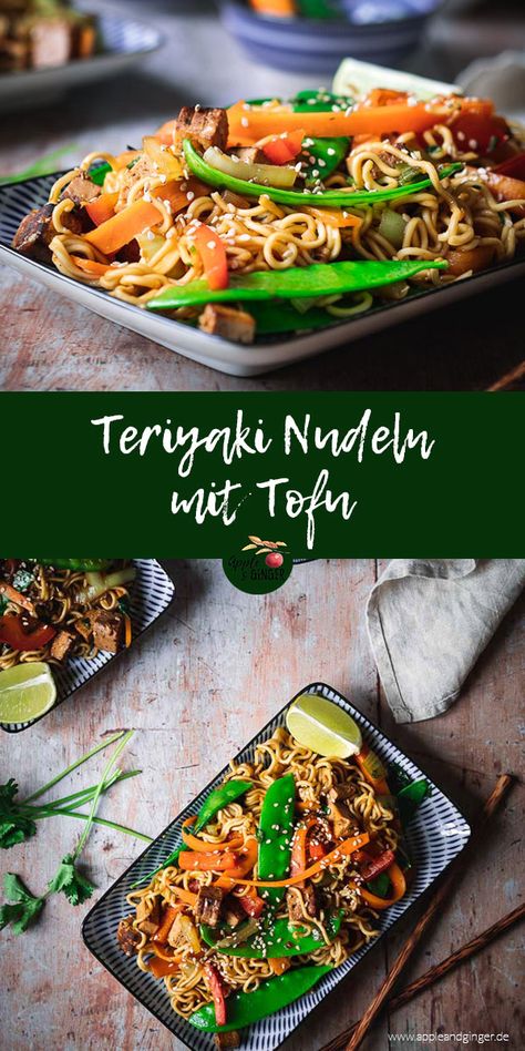 Tofu Teriyaki, Vegan Teriyaki, Lunch Recipes Healthy, Vegan Lunch, Cooking Inspiration, Vegan Cooking, Vegan Dinners, Veggie Recipes, Asian Recipes