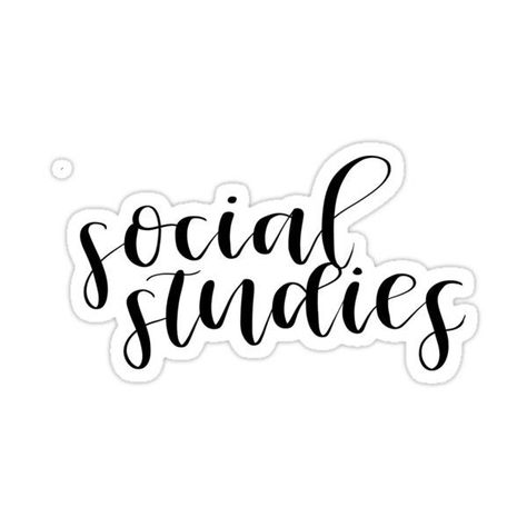 Social Studies Class Sticker by claireletters Social Studies Calligraphy, Social Science Calligraphy, Social Studies Stickers, Social Studies Logo, Social Science Aesthetic, Copy Decoration Ideas School, Calligraphy Subjects School, Fonts On Canva Free, Letter N Font