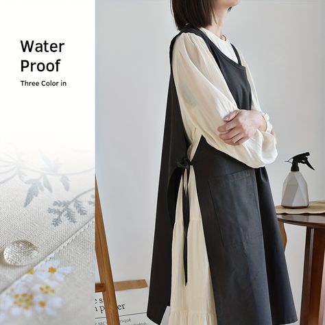 Faster shipping. Better service Modern Aprons, Restaurant Aprons, Pinafore Apron, Cotton Apron, Style Japonais, Woman Weaving, Contemporary Minimalist, Womens Aprons, Apron Dress