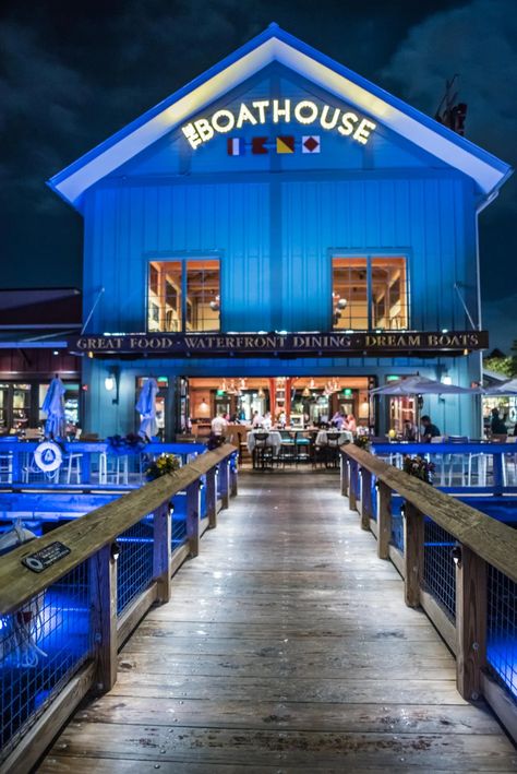 Walt Disney World's The BOATHOUSE Review - The Bucket List Narratives Fruity Candy, Disney 2023, Lake George Village, Planet Coaster, Lakefront Living, The Boathouse, Romantic Cruise, The Bucket List, Build A Wall