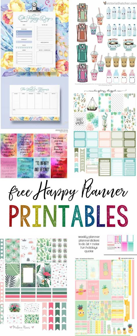 free planner printables | happy planner | happy planner printables | free printables | organization | organize Happy Planner Free Printable, Happy Planner Printables, Happy Planner Cover, Free Planner Printables, Weekly Planner Free, To Do Planner, Happy Planner Ideas, Planner Diy, Free Printable Planner