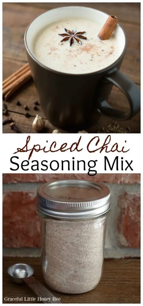 Chai Seasoning, Homemade Chai Tea, Chai Spice Mix, Tea Homemade, Homemade Chai, Chai Tea Recipe, Homemade Dry Mixes, Tea Latte Recipe, Spiced Chai