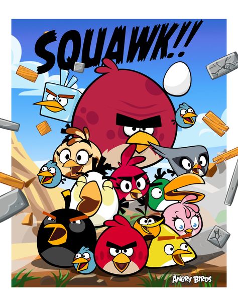 Angry Brids, All Angry Birds, Biggest Bird, Main Aesthetic, Birds Cartoon, Birds Poster, Games Mobile, Birds Art, Cartoon Books