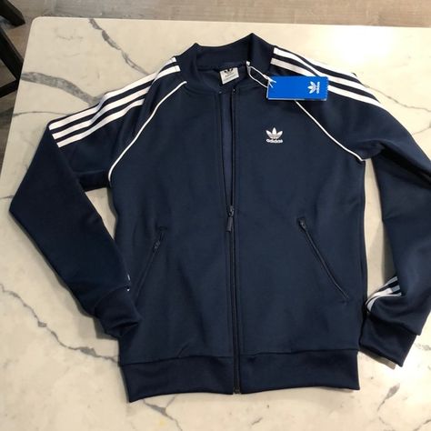 Adidas Woman’s Track Jacket Blue White Sz Xs Nwt Black Parka Jacket, Parka Jacket Women's, Adidas Design, Adidas Track Jacket, Adidas Girl, Adidas Jackets, Adidas Blue, Adidas Shirt, Vintage Adidas