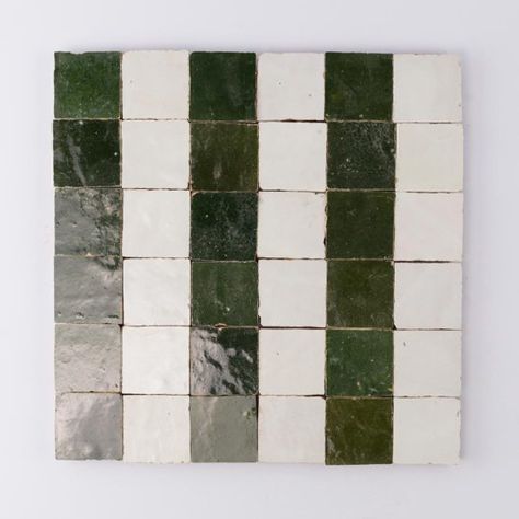 Green Tile Roof, Zelig Tiles, White Zellige Tile, Otto Tiles, 2024 Creative, Striped Tile, Moroccan Zellige, Bath Tile, Zellige Tiles