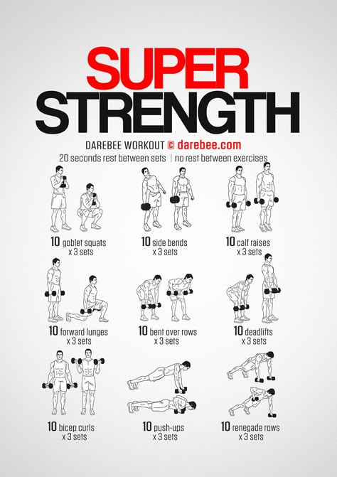 Super Strength Workout Medium Frame Body Outfits, Dumbbell Workout At Home For Men, Strength Workout With Dumbbells, Dumbell Superset Workout, Full Body Superset Workout Men, Mens Strength Training Workouts, Explosive Leg Workout For Men, Dynamic Workout Strength Training, Gym Exercises Man